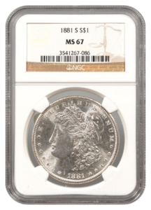 1881-S Morgan $1 NGC MS67