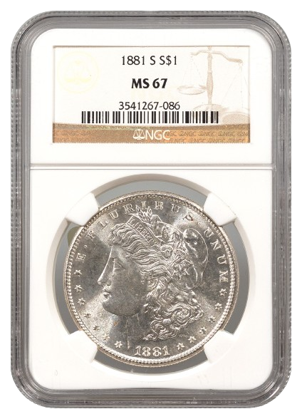 1881-S Morgan $1 NGC MS67