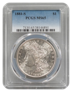 1881-S Morgan $1 PCGS MS65