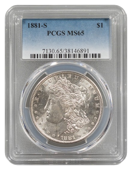 1881-S Morgan $1 PCGS MS65