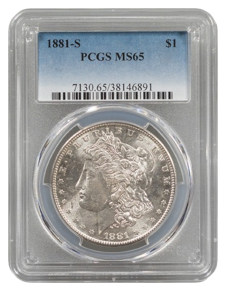 1881-S Morgan $1 PCGS MS65