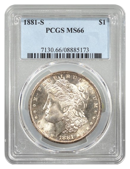 1881-S Morgan $1 PCGS MS66