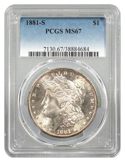 1881-S Morgan $1 PCGS MS67