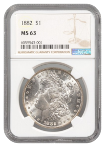 1882 Morgan $1 NGC MS63