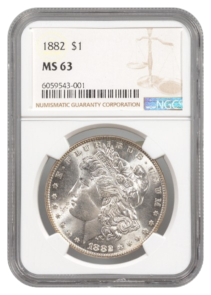 1882 Morgan $1 NGC MS63