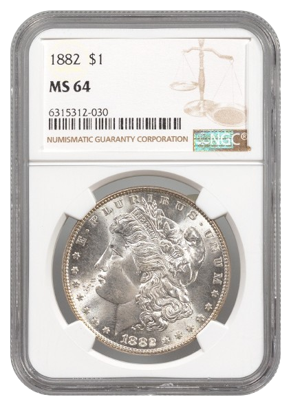 1882 Morgan $1 NGC MS64