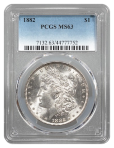 1882 Morgan $1 PCGS MS63