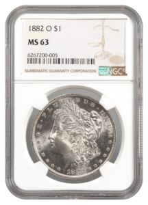 1882-O Morgan $1 NGC MS63