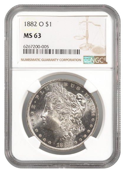 1882-O Morgan $1 NGC MS63