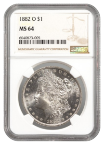 1882-O Morgan $1 NGC MS64