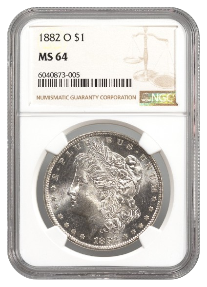 1882-O Morgan $1 NGC MS64