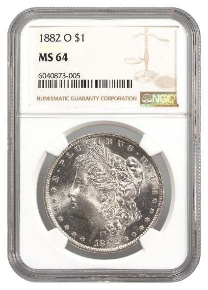 1882-O Morgan $1 NGC MS64