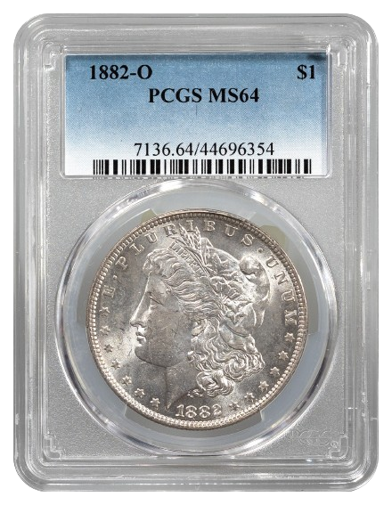 1882-O MORGAN $1 PCGS MS64
