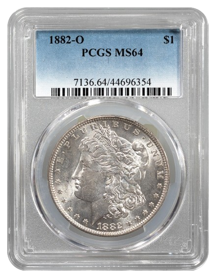 1882-O MORGAN $1 PCGS MS64