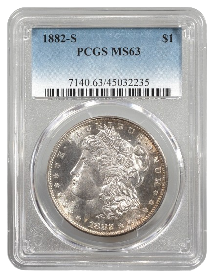 1882-S Morgan $1 PCGS MS63
