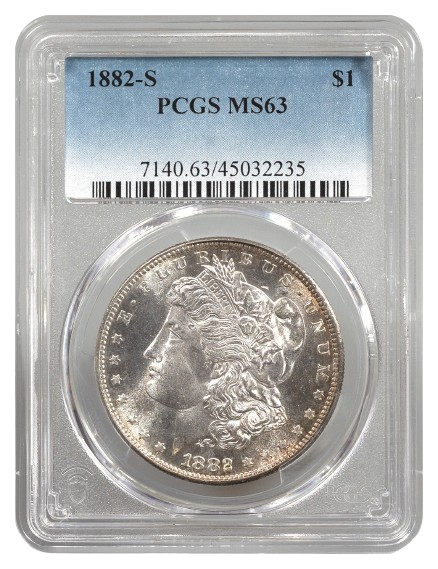 1882-S Morgan $1 PCGS MS63