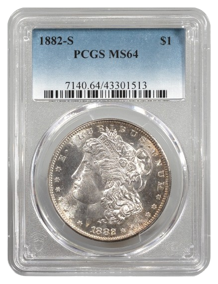 1882-S Morgan $1 PCGS MS64