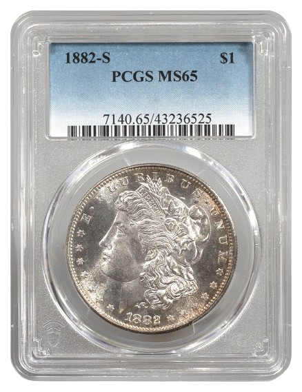 1882-S Morgan $1 PCGS MS65