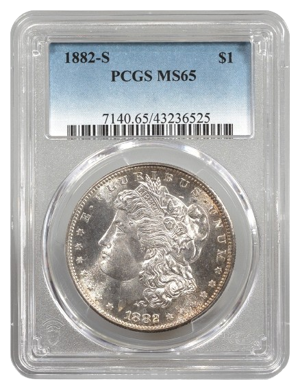 1882-S Morgan $1 PCGS MS65