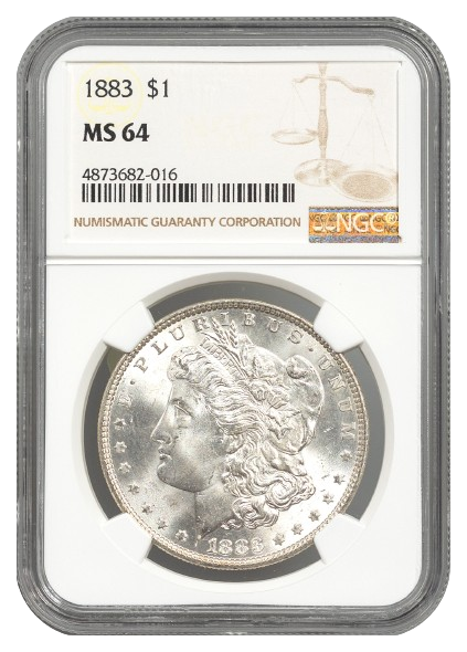 1883 Morgan $1 NGC MS64