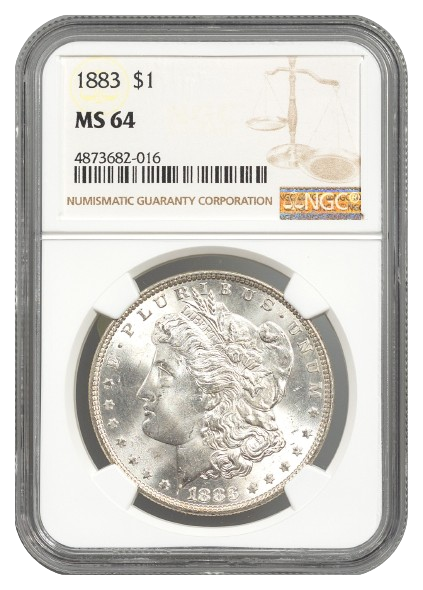 1883 Morgan $1 NGC MS64