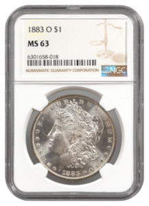 1883-O Morgan $1 NGC MS63