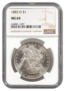 1883-O Morgan $1 NGC MS64