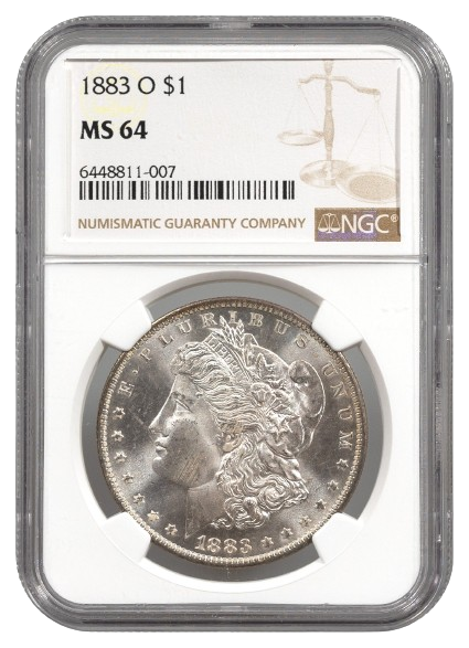 1883-O Morgan $1 NGC MS64