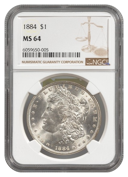 1884 Morgan $1 NGC MS64
