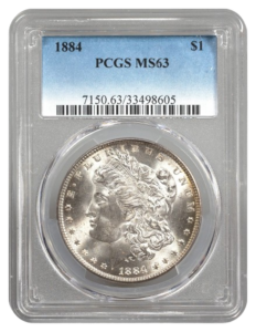 1884 Morgan $1 PCGS MS63