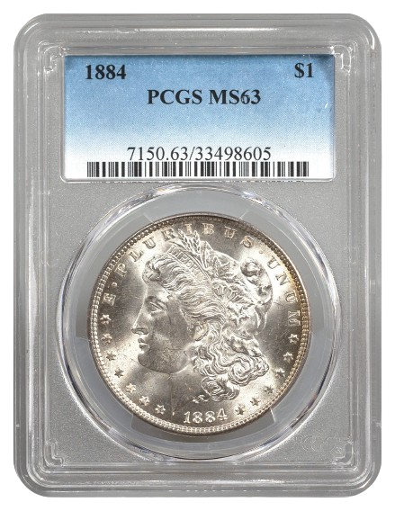 1884 Morgan $1 PCGS MS63