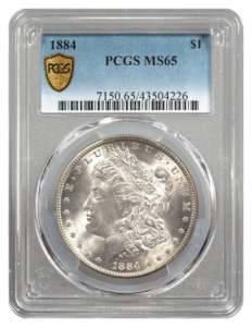1884 Morgan $1 PCGS MS65
