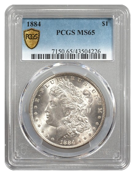 1884 Morgan $1 PCGS MS65