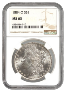 1884-O Morgan $1 NGC MS63