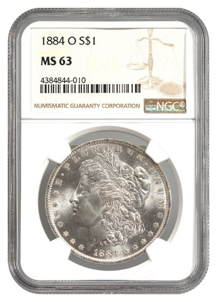 1884-O Morgan $1 NGC MS63