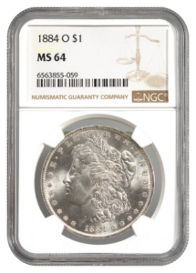 1884-O Morgan $1 NGC MS64