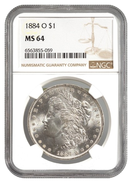 1884-O Morgan $1 NGC MS64
