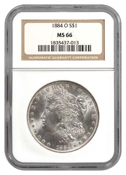 1884-O Morgan $1 NGC MS66