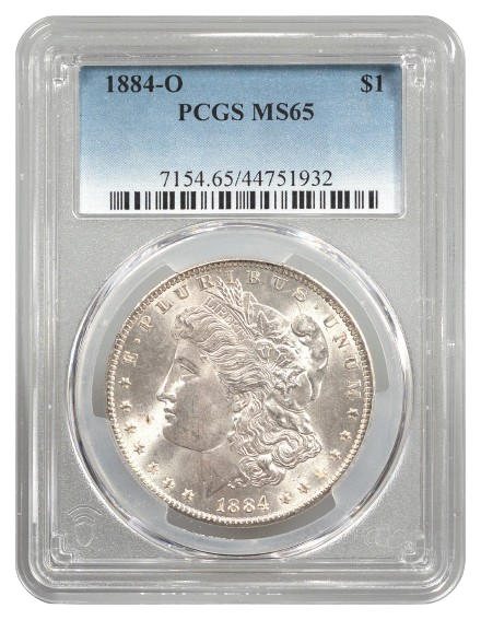 1884-O Morgan $1 PCGS MS65