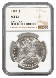 1885 Morgan $1 NGC MS63