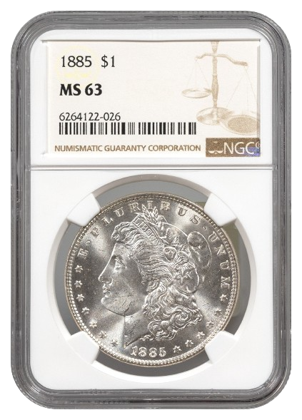 1885 Morgan $1 NGC MS63