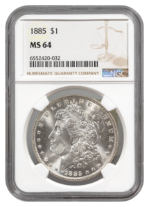 1885 Morgan $1 NGC MS64