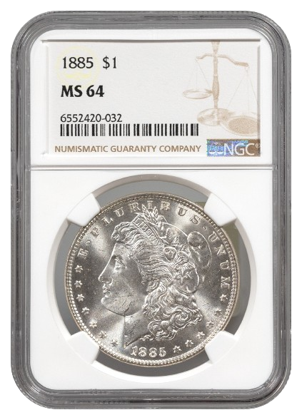 1885 Morgan $1 NGC MS64