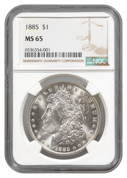 1885 Morgan $1 NGC MS65