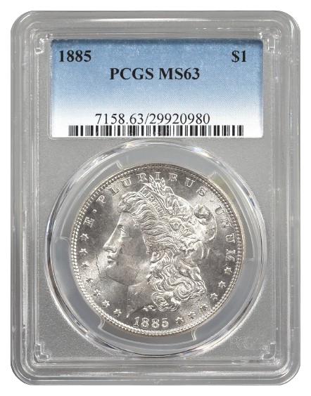 1885 Morgan $1 PCGS MS63
