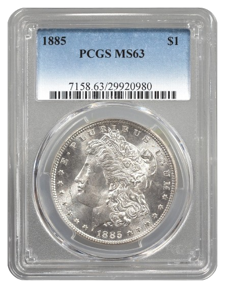 1885 Morgan $1 PCGS MS63