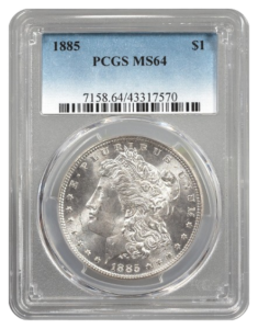 1885 Morgan $1 PCGS MS64