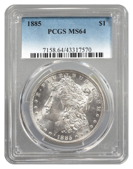 1885 Morgan $1 PCGS MS64