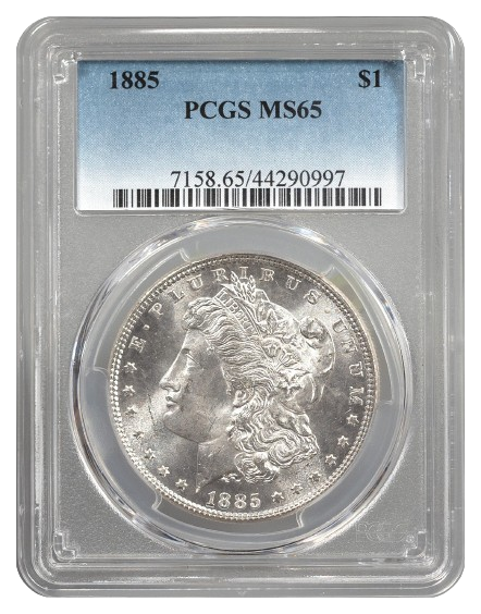 1885 Morgan $1 PCGS MS65