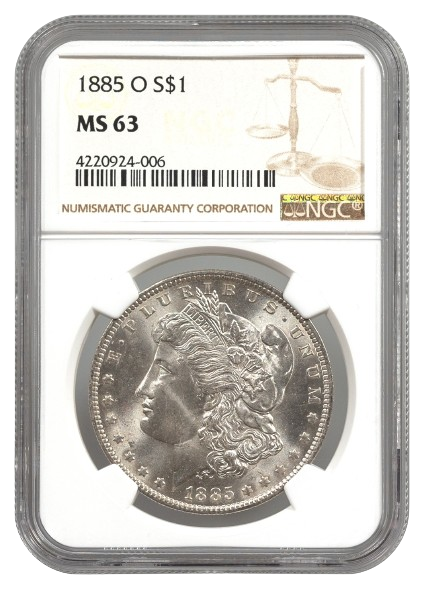 1885-O Morgan $1 NGC MS63